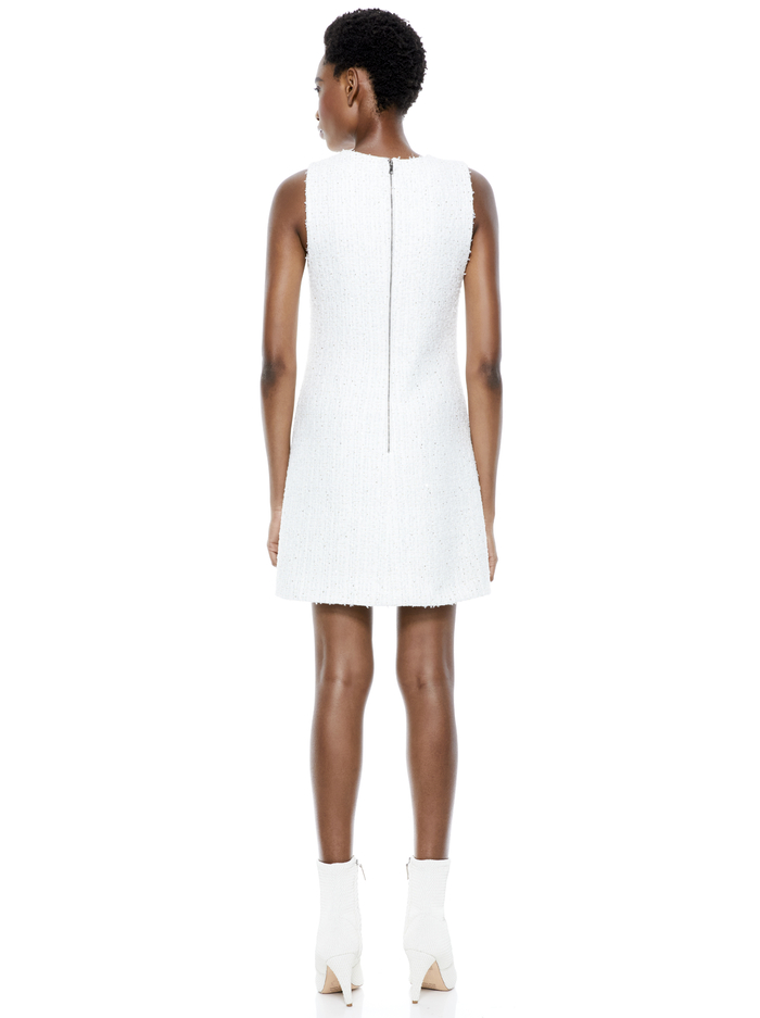 COLEY CREW NECK MINI DRESS - WHITE image 1 - Alice And Olivia