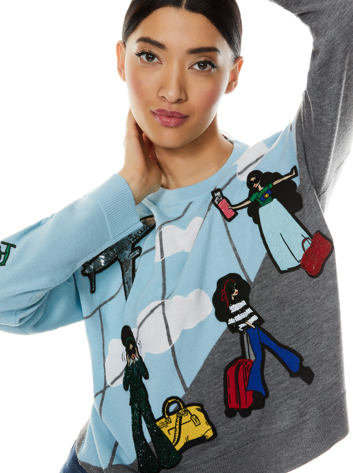 GLEESON EMBELLISHED PULLOVER - MULTI image 3 - ALICE + OLIVIA