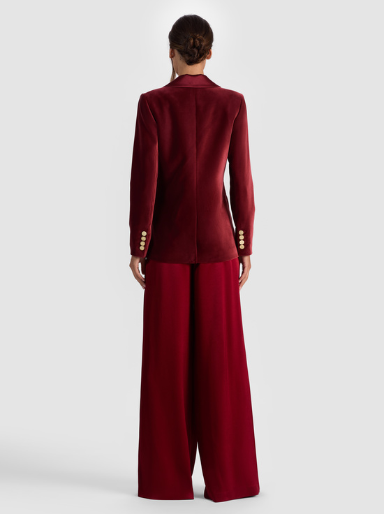 OXBLOOD-SILAS VELVET BLAZER