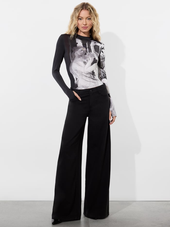 DELAINA MOCK NECK TOP - RENAISSANCE FRESCO image 4 - Alice And Olivia