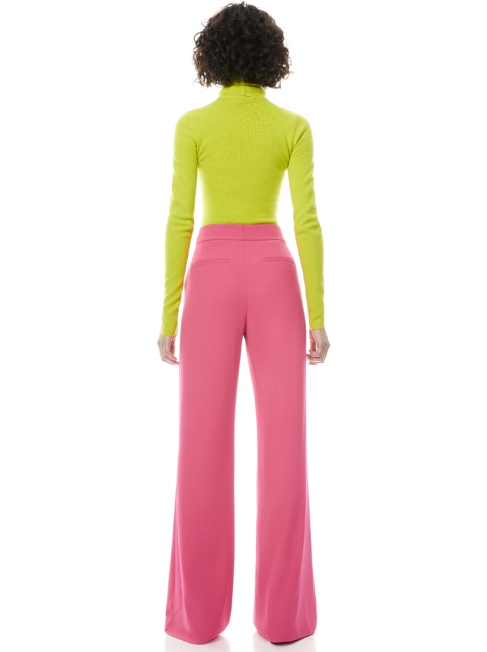 DYLAN HIGH WAISTED WIDE LEG PANT - WILD PINK image 1 - Alice And Olivia