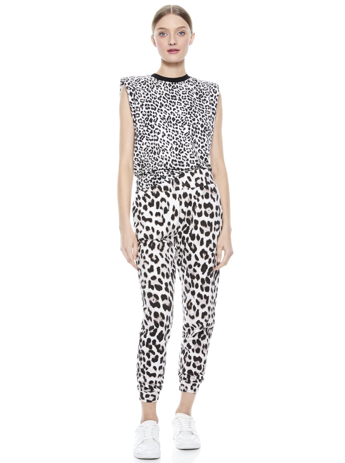 NYC LEOPARD SLIM JOGGER - ROYAL LEOPARD SM image 4 - Alice And Olivia