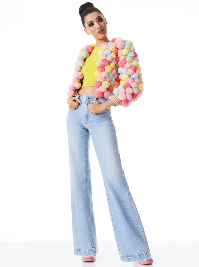 FAWN POM POM JACKET - MULTI image 4 - Alice And Olivia