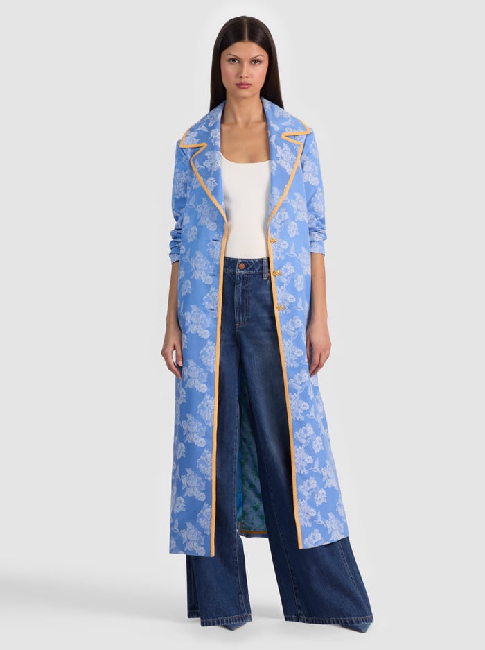 LEVINE DOUBLE BREASTED COAT - CAROLINA BLUE - ALICE + OLIVIA