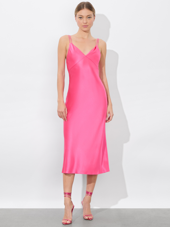 KIRO SLIP DRESS - WILD PINK - Alice And Olivia