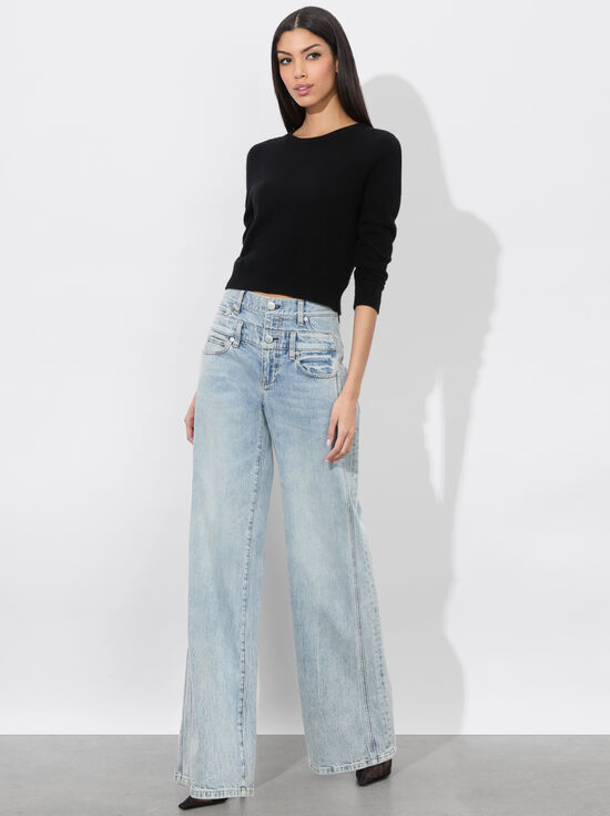ROCKSTAR BLUE-COOL DOUBLE WAISTBAND JEAN