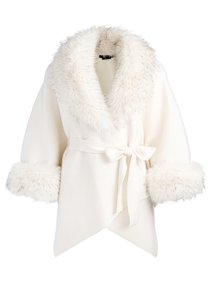 JOANNE SWEATER COAT - ECRU image 5 - Alice And Olivia