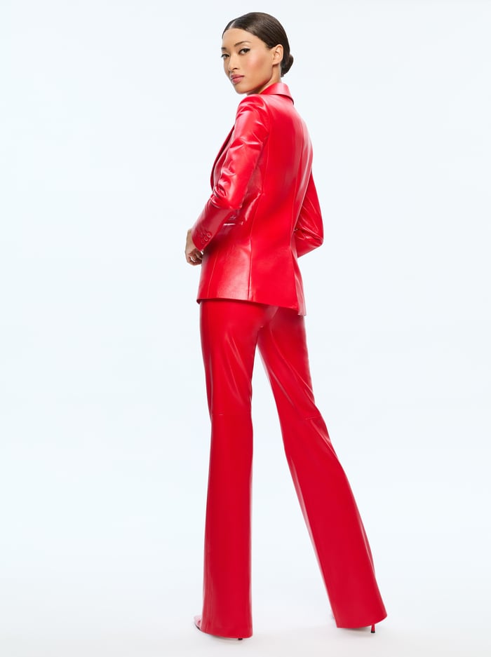 MACEY VEGAN BLAZER - BRIGHT RUBY image 2 - Alice And Olivia