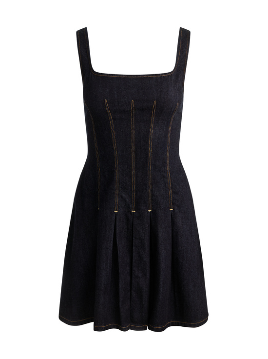 DARK RINSE-HOLLIS DENIM MINI DRESS