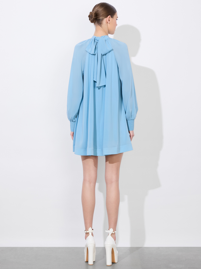 GRACEN TRAPEZE MINI DRESS - MINERAL BLUE image 3 - Alice And Olivia