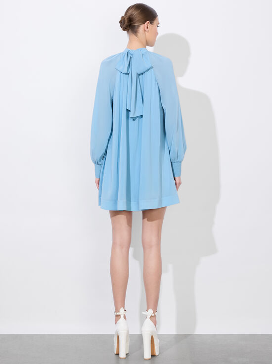 MINERAL BLUE-GRACEN TRAPEZE MINI DRESS