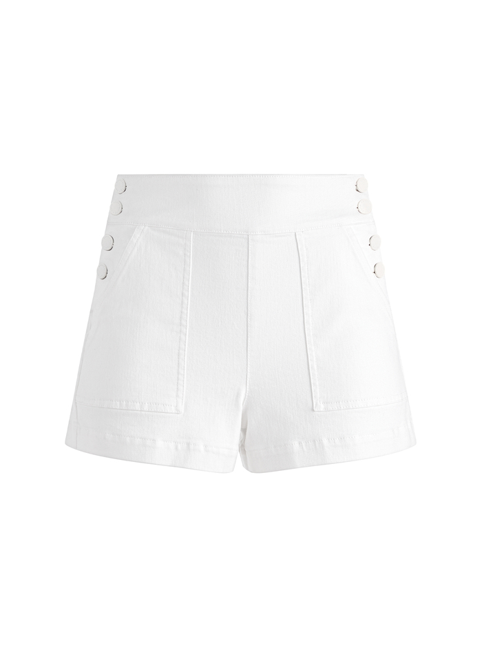 DONALD JEAN SHORT - WHITE image 5 - ALICE + OLIVIA