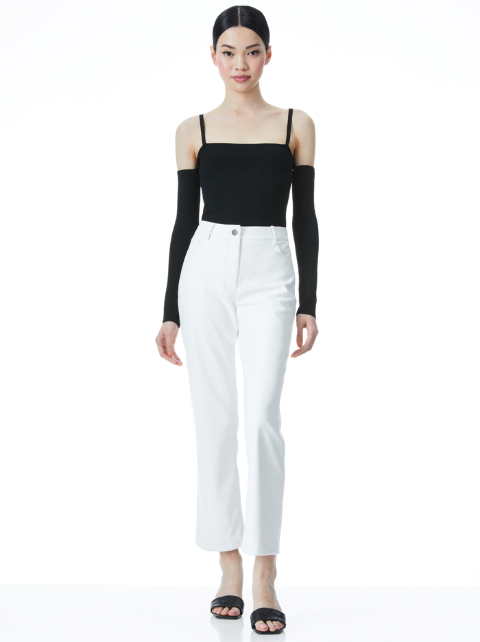EVIA TANK WITH ARM WARMERS - BLACK image 2 - Alice And Olivia