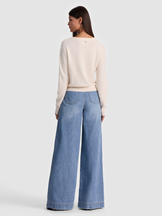 ECRU-CAROLEE CASHMERE PULLOVER