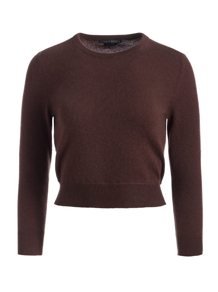 CAROLANN SHRUNKEN PULLOVER - ESPRESSO image 5 - Alice And Olivia
