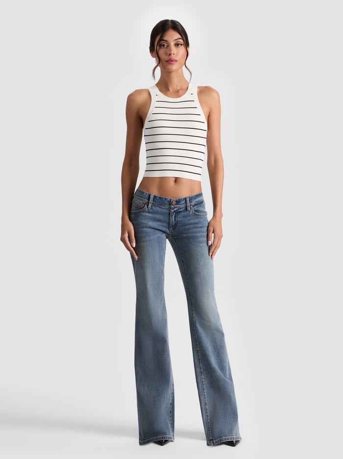 BELLA LOW RISE JEAN - ALBERTINE BLUE image 1 - Alice And Olivia