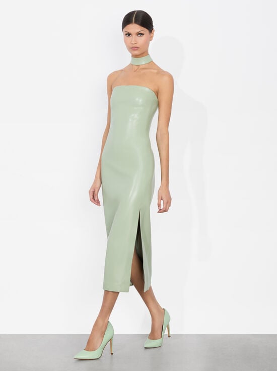 SAGE-GEORGIE VEGAN MIDI DRESS