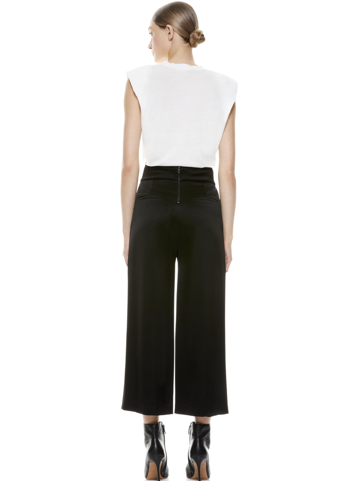 DONALD HIGH WAIST GAUCHO - BLACK image 1 - ALICE + OLIVIA