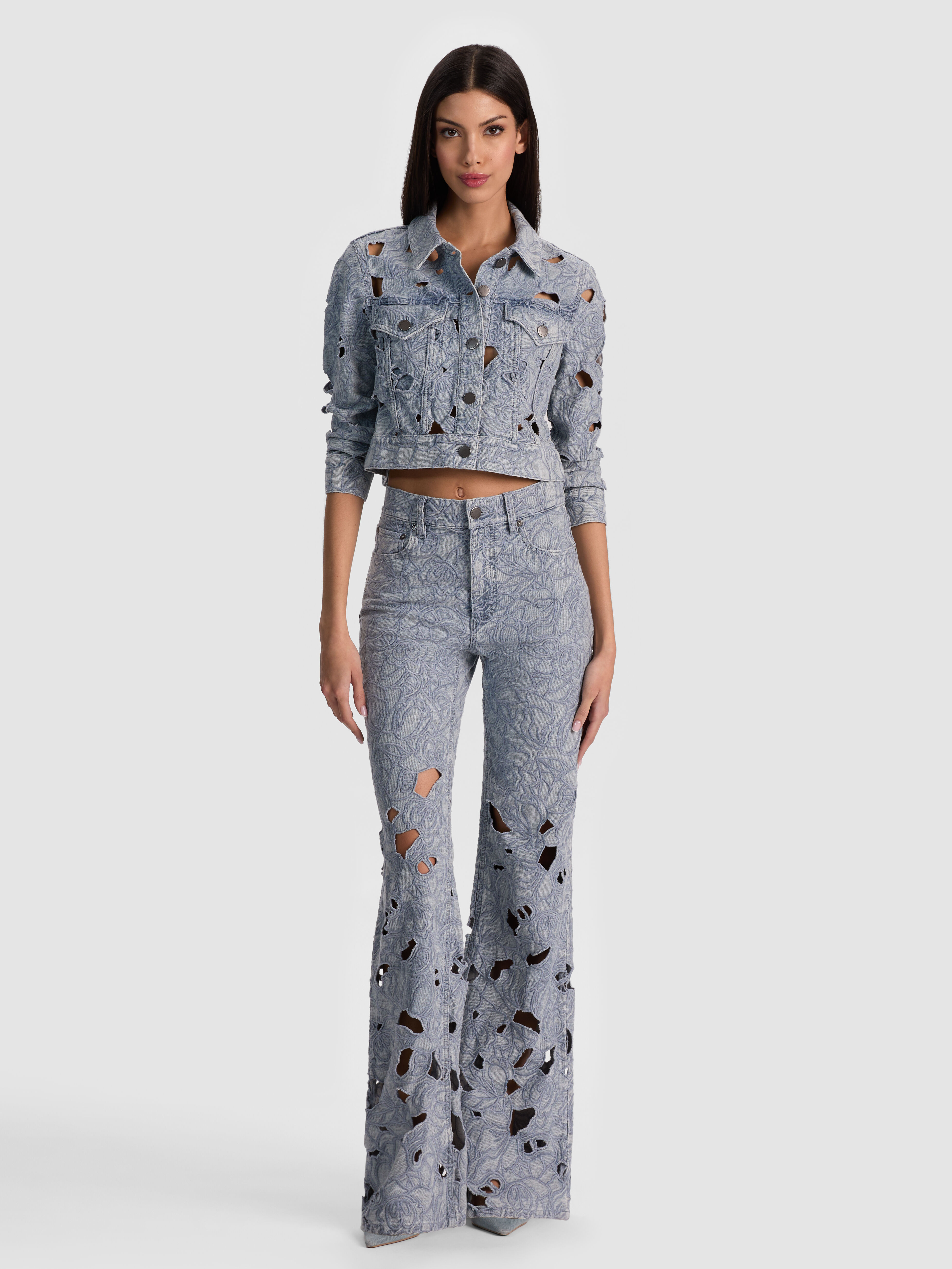 CHIC LASERCUT JEAN in ROCKSTAR BLUE | ALICE + OLIVIA