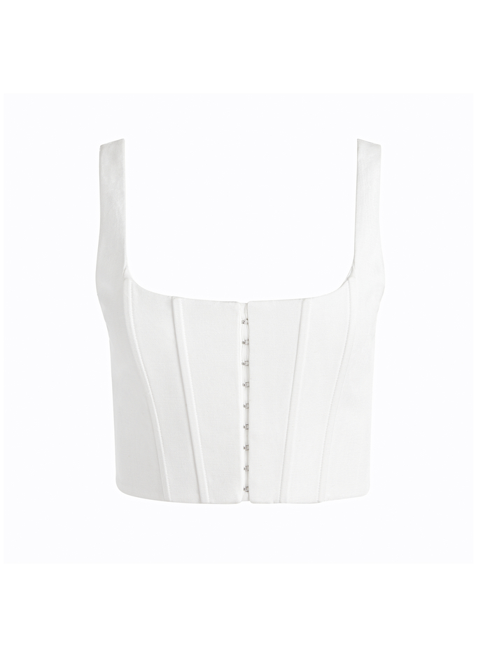 BRESLIN BONED CORSET TOP - OFF WHITE image 5 - Alice And Olivia