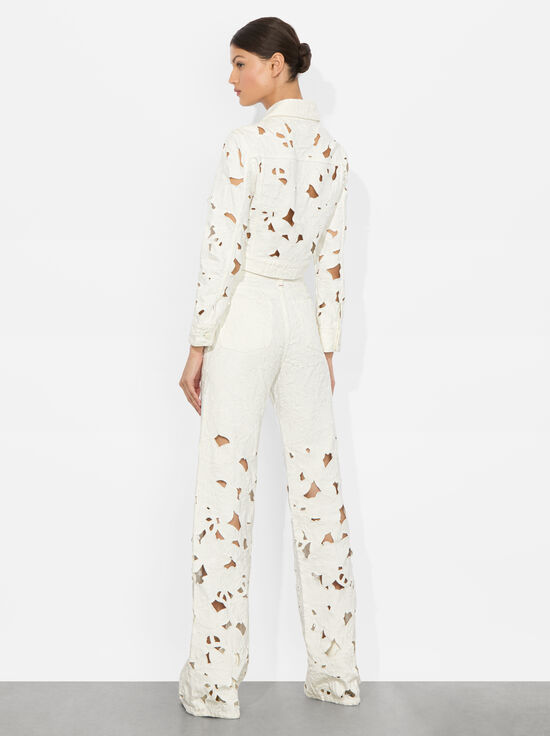 OFF WHITE-CHLOE EYELET DENIM JACKET