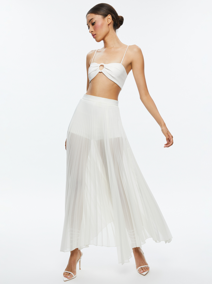 ESSIE VEGAN LEATHER BRA TOP - OFF WHITE image 4 - Alice And Olivia