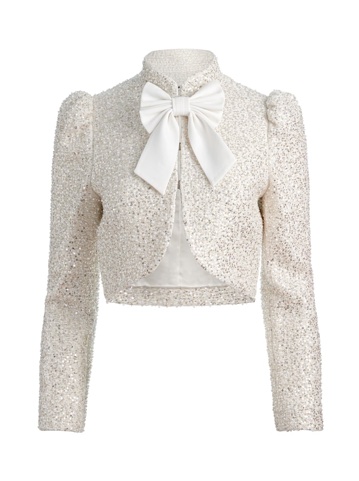 ILARIA EMBELLISHED JACKET - OFF WHITE image 4 - Alice And Olivia