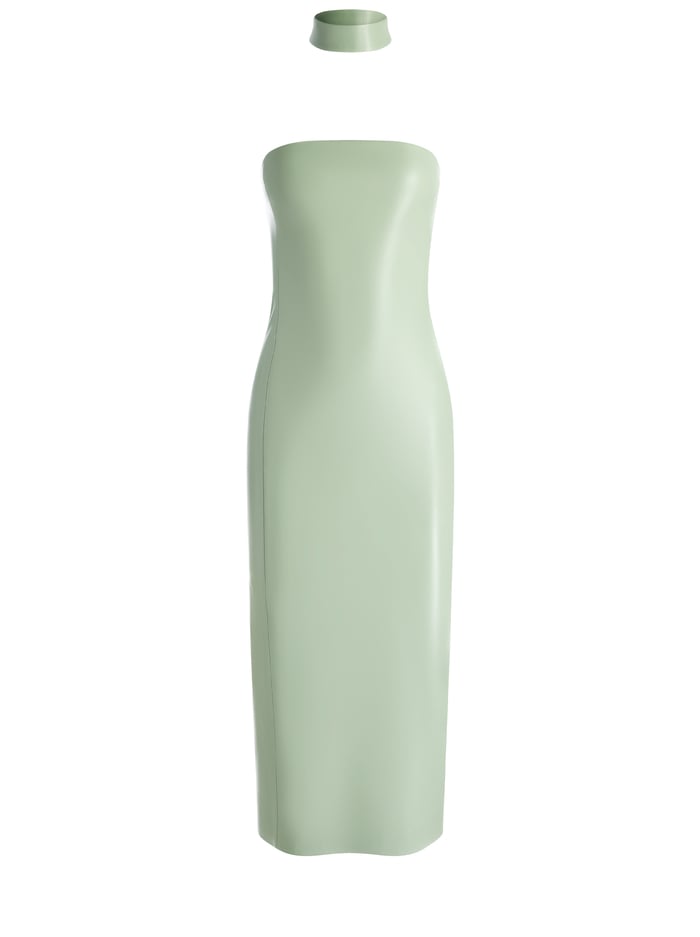 GEORGIE VEGAN MIDI DRESS - SAGE image 5 - Alice And Olivia