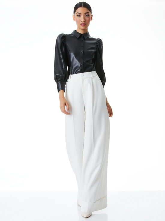 BLACK-NADINE VEGAN TOP