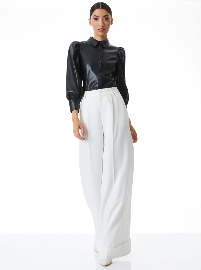 NADINE VEGAN TOP - BLACK image 4 - Alice And Olivia