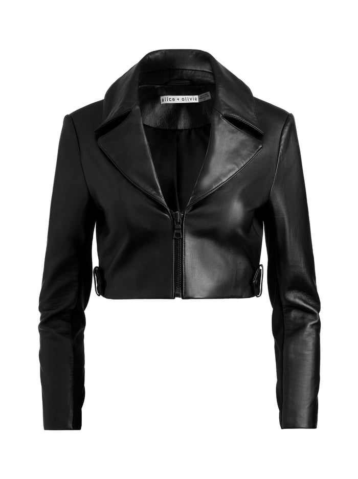 YARDLEY LEATHER JACKET - BLACK image 5 - Alice And Olivia