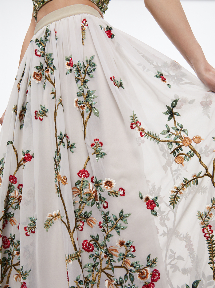 CATRINA EMBELLISHED GOWN MAXI SKIRT - CHAMPAGNE/MULTI image 3 - Alice And Olivia