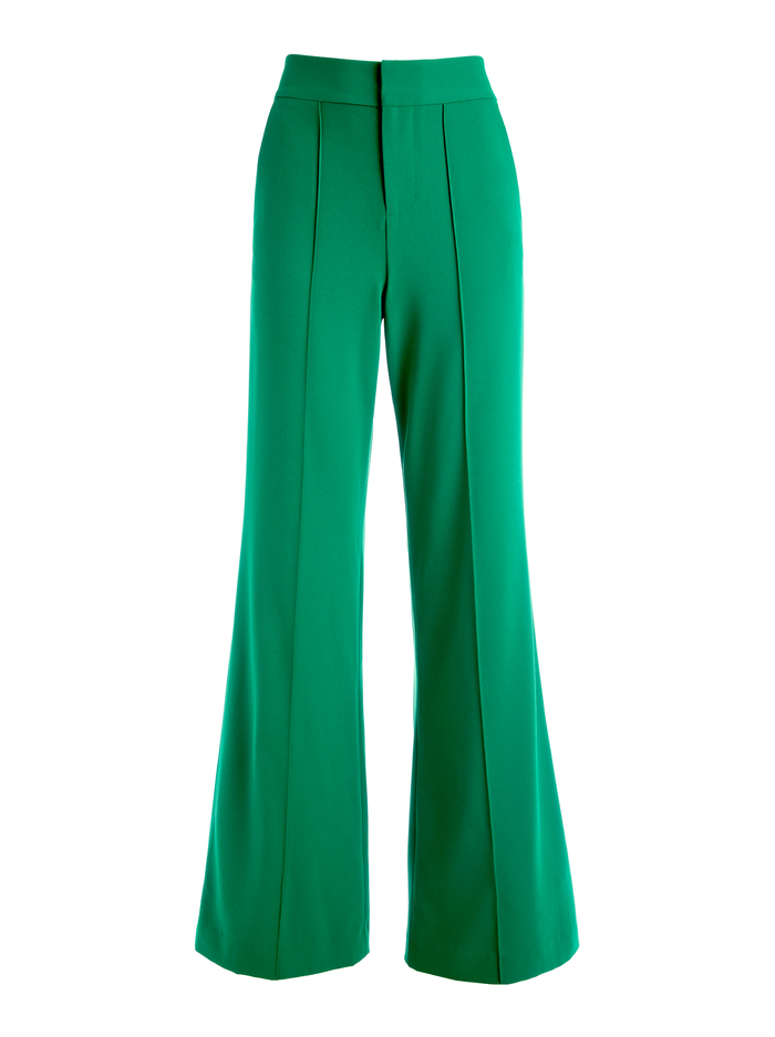 DYLAN HIGH WAISTED WIDE LEG PANT - DEEP EMERALD image 5 - Alice And Olivia