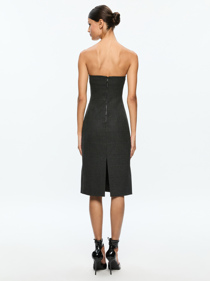 KELLY MIDI DRESS - CHARCOAL GREY MELANGE image 2 - Alice And Olivia