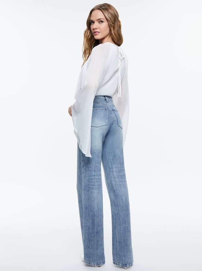 GITANA BLOUSON CROPPED TOP - OFF WHITE image 2 - Alice And Olivia