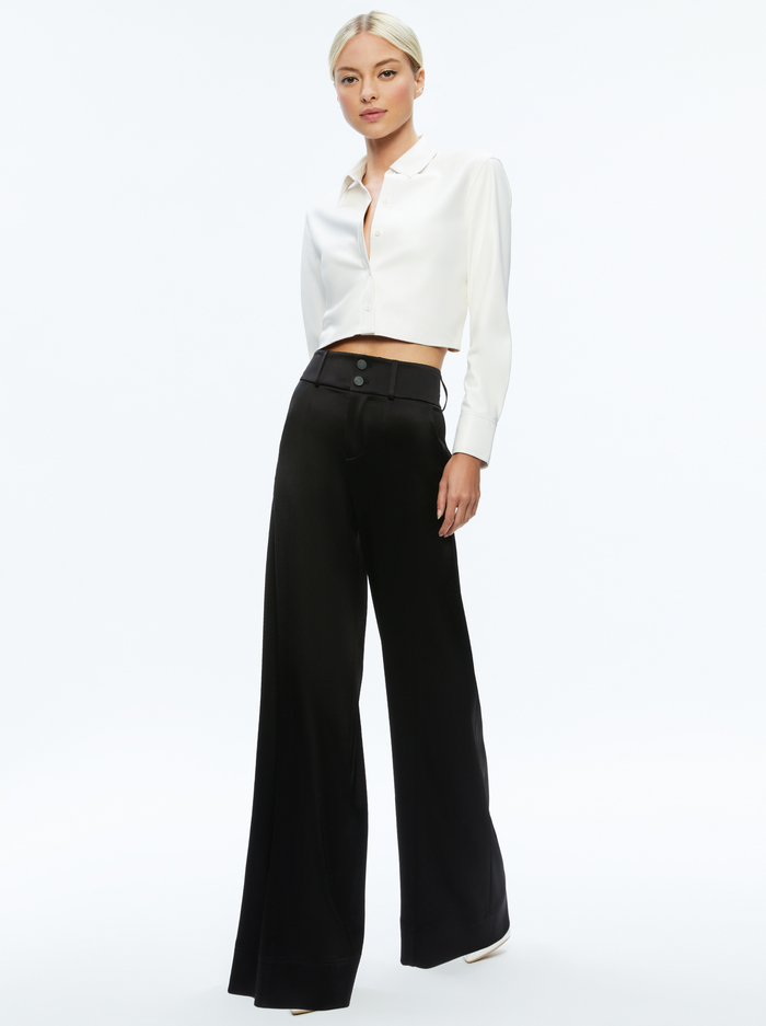 LEON VEGAN CROP TOP - OFF WHITE image 4 - Alice And Olivia