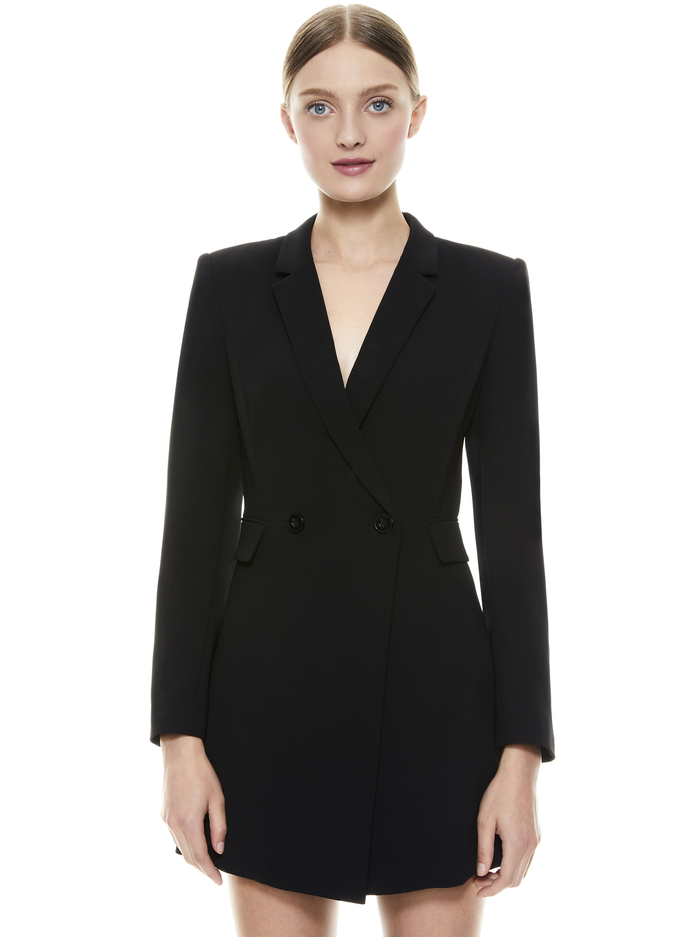 KYRIE TUXEDO ROMPER - BLACK image 1 - Alice And Olivia