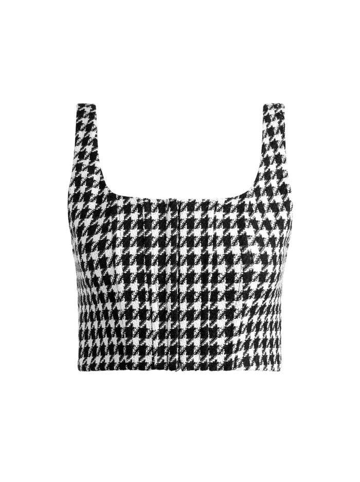 BRESLIN CORSET TOP - BLACK/OFF WHITE image 5 - Alice And Olivia