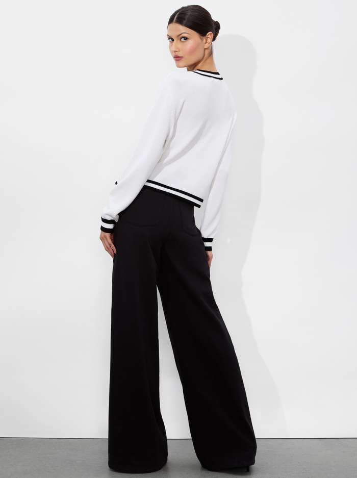 A+O X THE BEATLES RORIE PULLOVER - SOFT WHITE MULTI image 2 - Alice And Olivia
