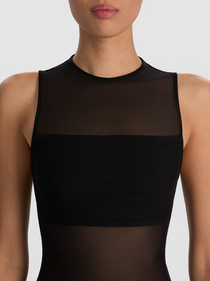 BANDEAU SLEEVELESS BODYSUIT - BLACK image 3 - ALICE + OLIVIA