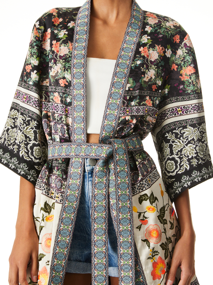 FLORA EMBROIDERY DRAPEY KIMONO - DREAM CASTLE MULTI image 3 - ALICE + OLIVIA