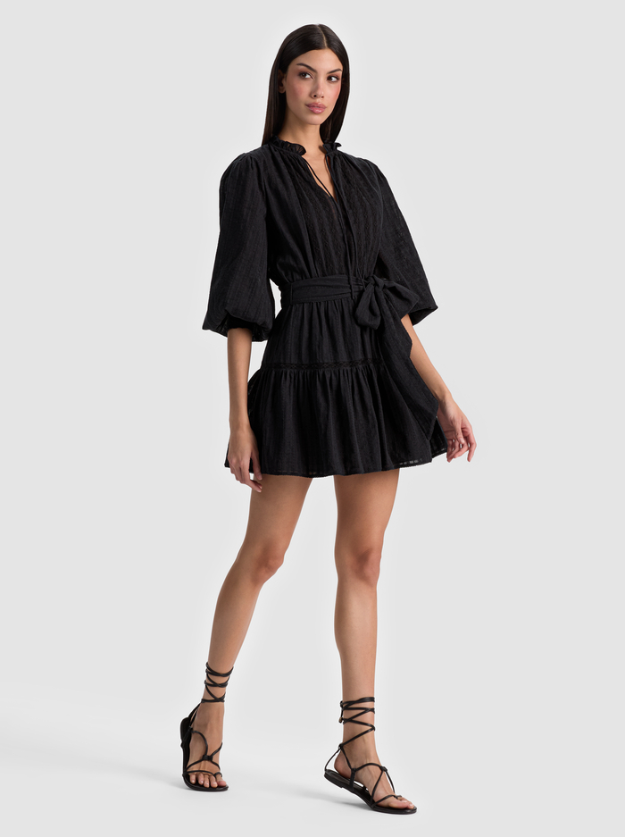SADIE MINI SHIRT DRESS - BLACK image 4 - ALICE + OLIVIA