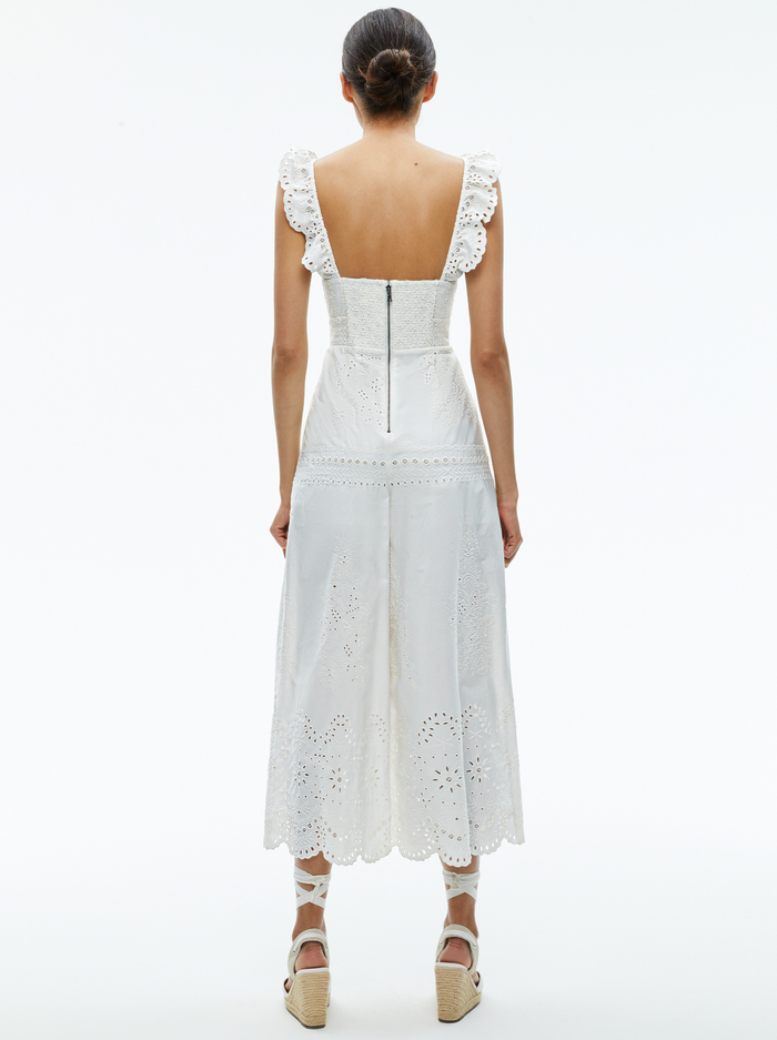 ROSINA TIE FRONT CUTOUT JUMPSUIT - OFF WHITE image 2 - Alice And Olivia