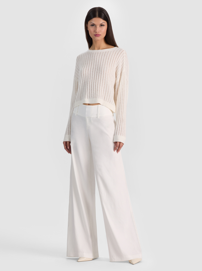 MITCHELL LIGHTWEIGHT PULLOVER - SOFT WHITE image 4 - ALICE + OLIVIA