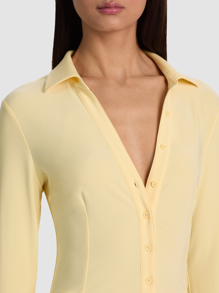 FREYA BUTTON DOWN TOP - BUTTER image 3 - ALICE + OLIVIA
