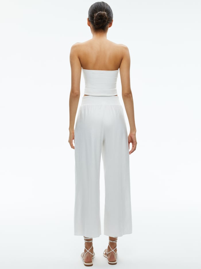 LARISSA LINEN PULL UP PANT - OFF WHITE image 2 - Alice And Olivia