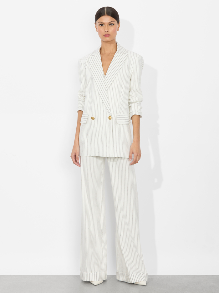 OFF WHITE/BLACK-ARIAS DOUBLE BREASTED BLAZER