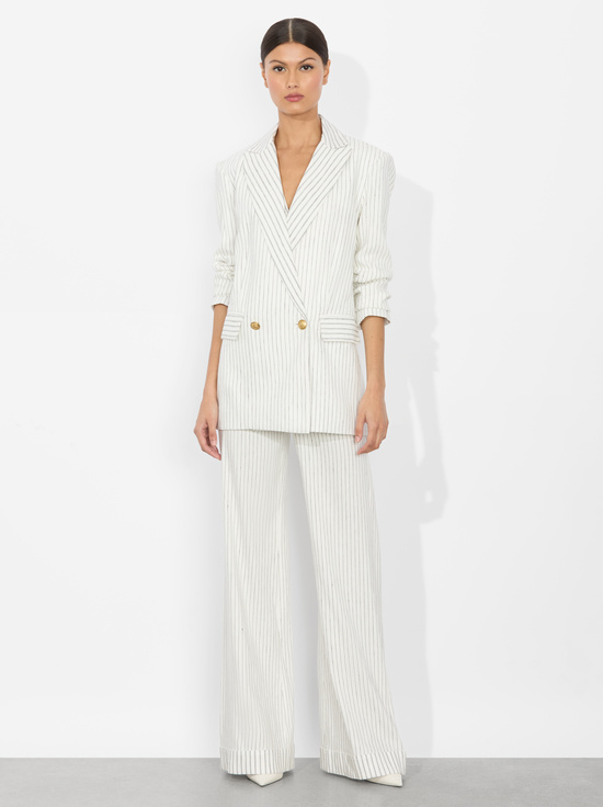 OFF WHITE/BLACK-ARIAS DOUBLE BREASTED BLAZER