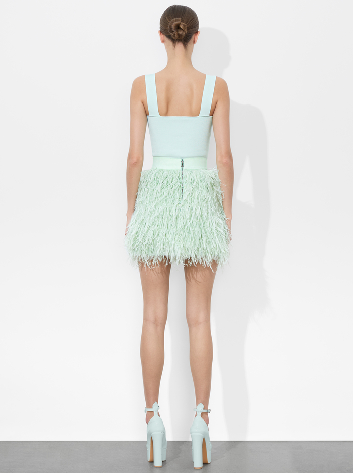 CINA FEATHER SKIRT - SEA SPRAY image 2 - Alice And Olivia