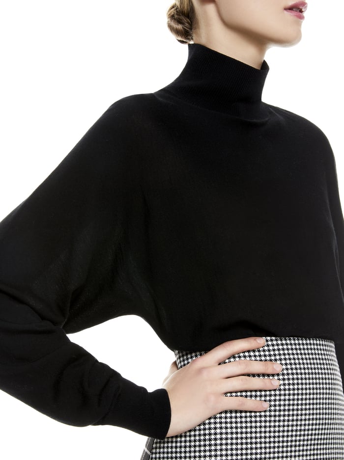 DIA CROPPED SWEATER - BLACK image 3 - Alice And Olivia